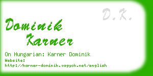 dominik karner business card